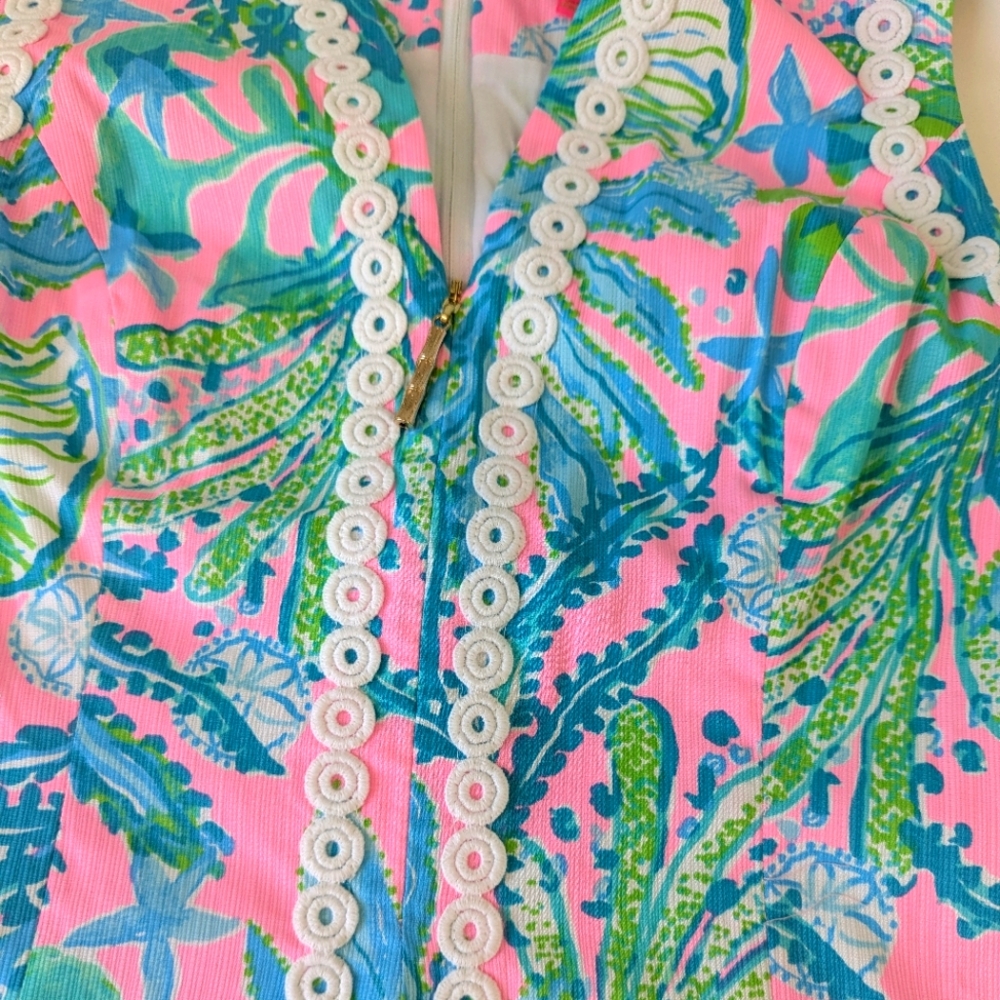 Lilly Pulitzer Delia Stretch Shift Dress Hip Nautic 6 - Picture 11 of 15